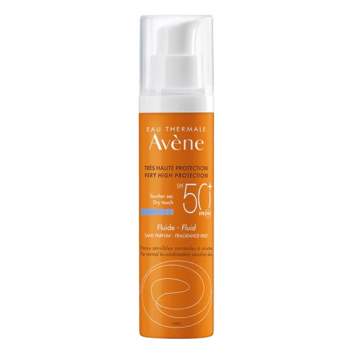AVENE флюид Dry Touch без отдушек для нормальной или комбинированной чувствительной кожи, SPF 50, 50 мл