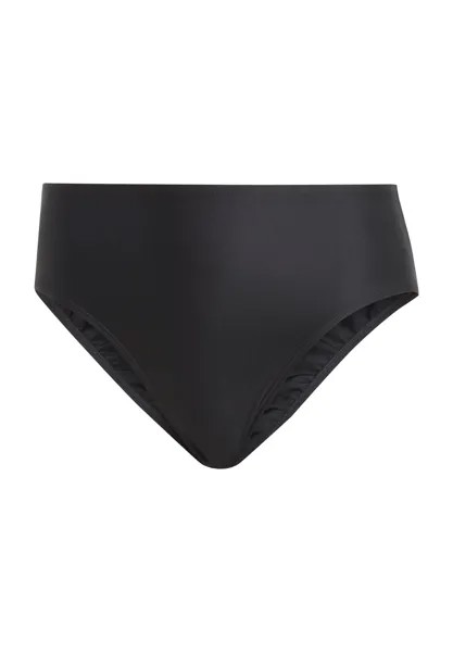 Плавки бикини, эластичный пояс, однотонные, женские adidas, цвет Black White
