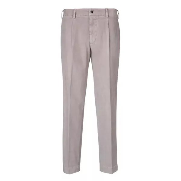 Брюки cotton blend trousers Dell'Oglio, серый