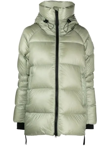 Canada Goose стеганое пальто Cypress с капюшоном, зеленый