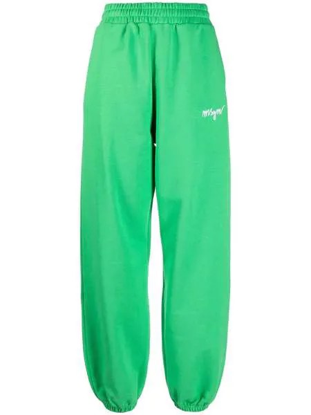 MSGM спортивные брюки с вышитым логотипом