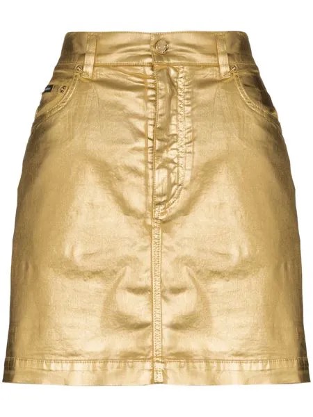 Dolce & Gabbana high-waisted metallic skirt