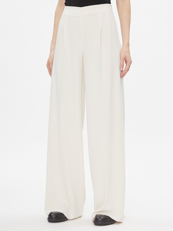 Широкие брюки из ткани Max&Co., белый