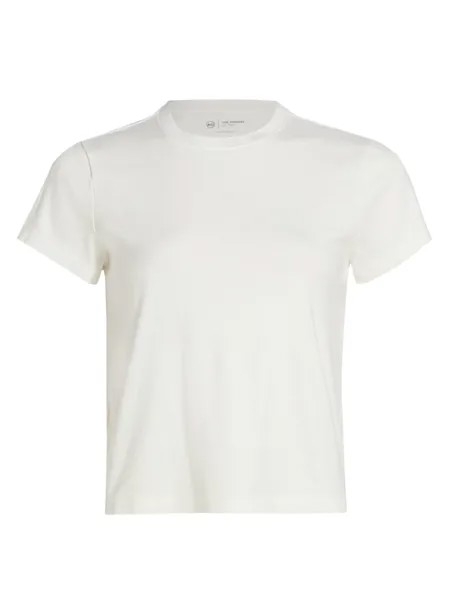 Укороченная футболка Sadie с круглым вырезом AG Jeans, белый