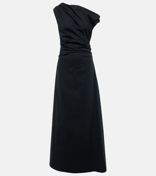 Платье Maxi Phare из хлопкового поплина Staud, черный