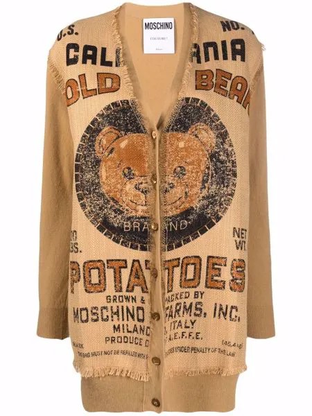 Moschino длинный кардиган Potato Field