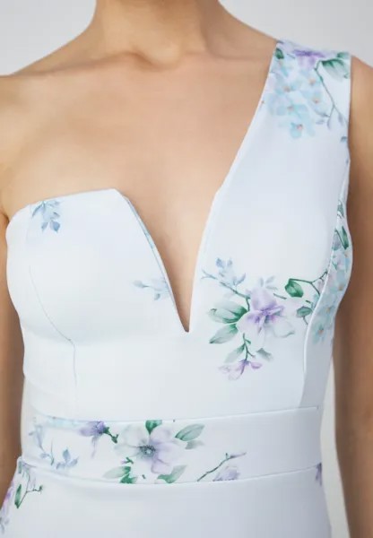 Платье из джерси Wedding Gigi One Shoulder Print WAL G, синее