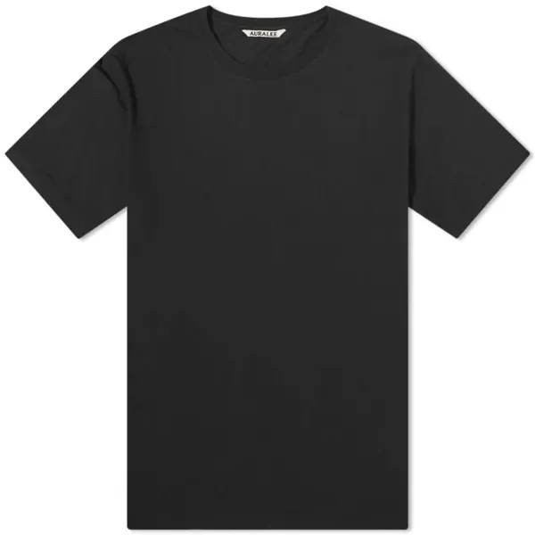 Бесшовная футболка с круглым вырезом Auralee, черный