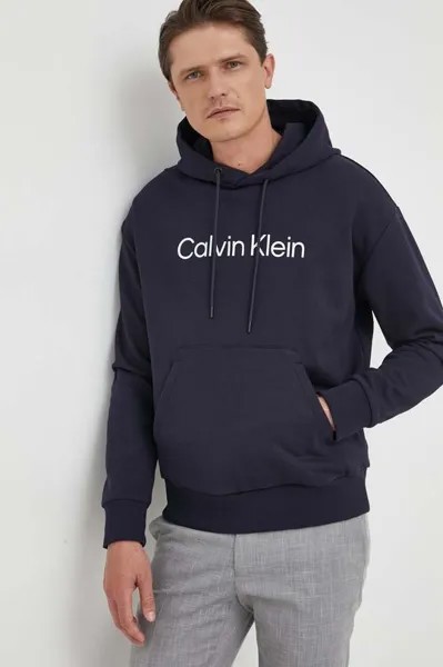 Хлопковая толстовка Calvin Klein, темно-синий