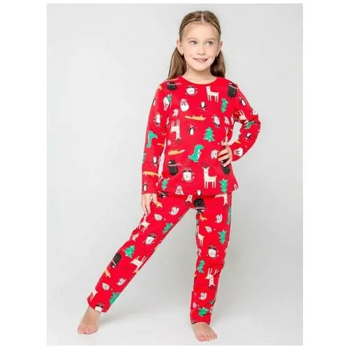 Пижама  crockid, размер 110-56, красный