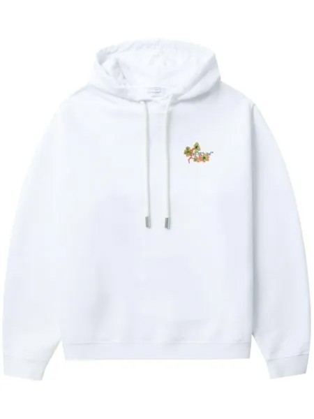 Off-White худи Ramage Flower Arrow, белый