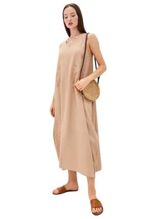 Платье из льна и вискозы Be Free (PM France 229) размер one size XS-L (42-48), капучино