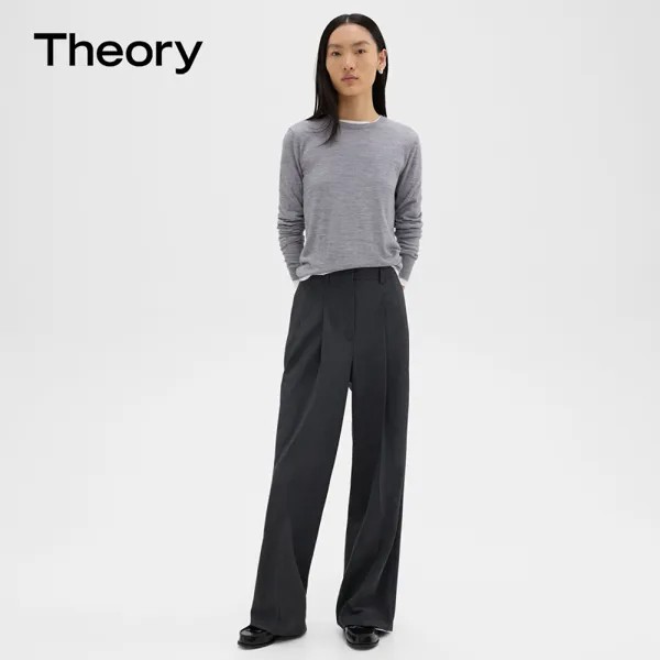 Брюки женские Theory плиссированные, темно-серый