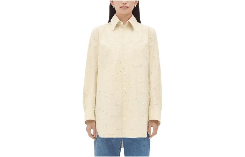 Рубашка женская бежевая Bottega Veneta
