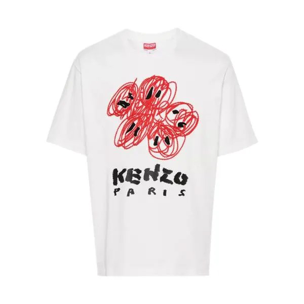 Футболка kenzo drawn varsity t-shirt 02 blanc casse 02 blanc casse Kenzo, мультиколор