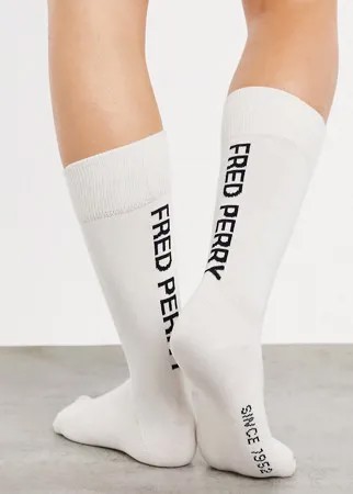 Белые носки с логотипом Fred Perry-Белый