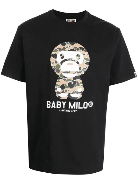 A BATHING APE® футболка с надписью