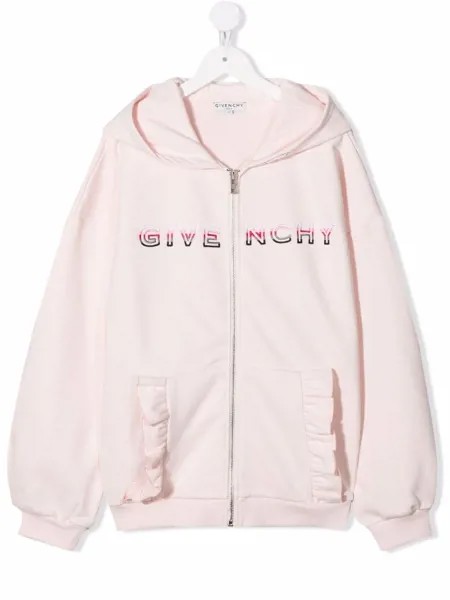 Givenchy Kids худи на молнии с логотипом