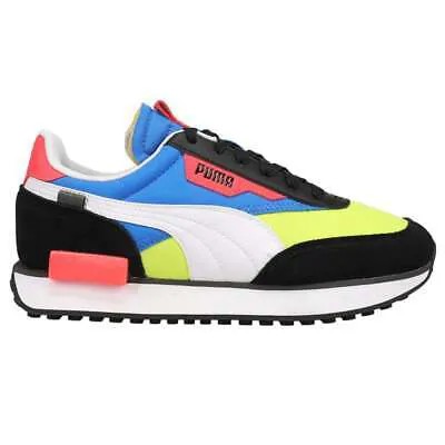 Черные, синие, желтые кроссовки Puma Future Rider Play On Lace Up для мальчиков Casua