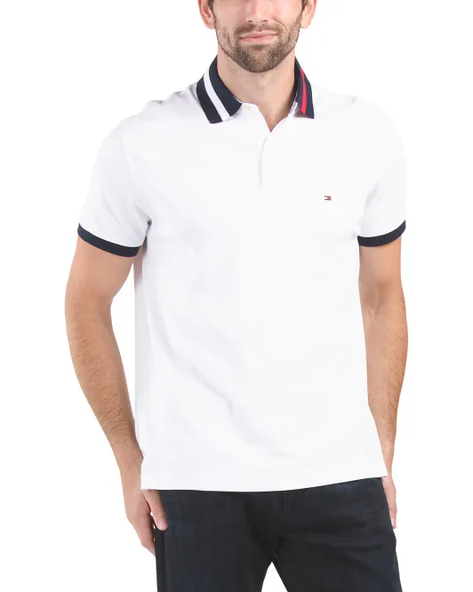 Поло свободного кроя с короткими рукавами и кончиками пальцев Proper Tommy Hilfiger, белый