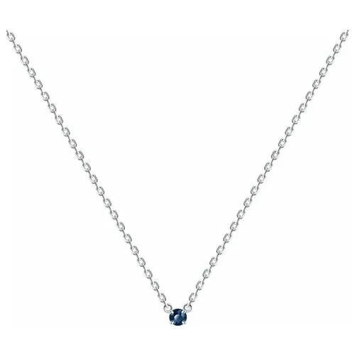 Колье Diamant, серебро, 925 проба, родирование, сапфир, длина 40 см.