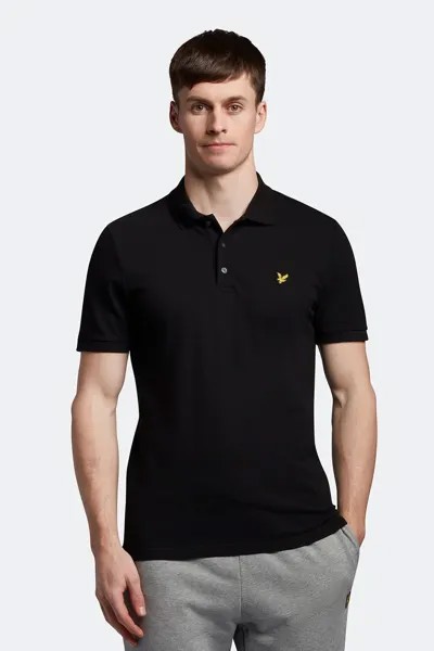 Рубашка-поло Black Crest с контрастом Lyle & Scott, черный