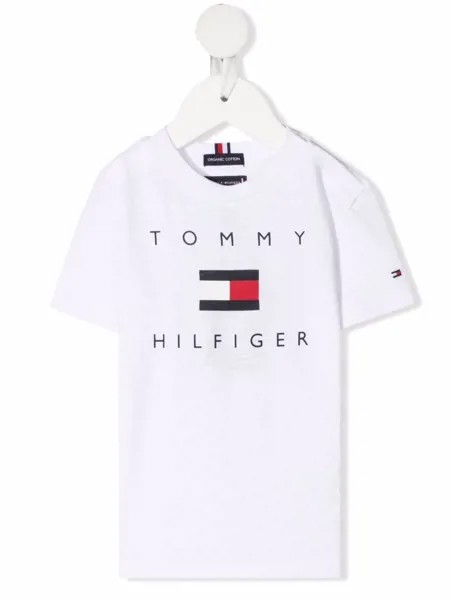Tommy Hilfiger Junior футболка из органического хлопка с логотипом