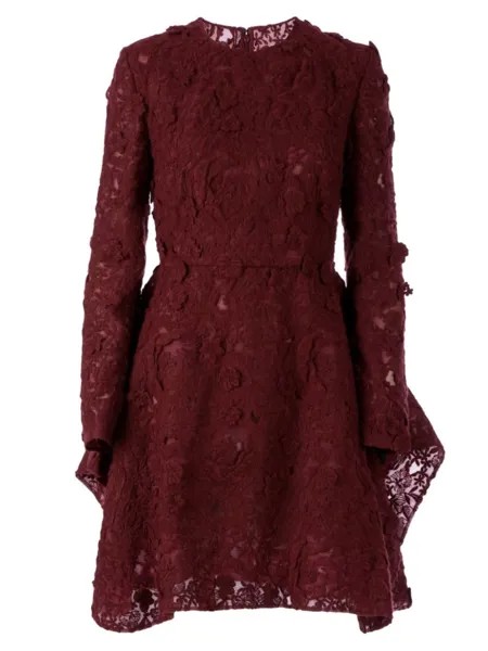 Giambattista Valli кружевное платье, красный
