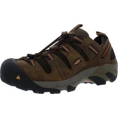 Мужские кожаные рабочие туфли Keen Atlanta Cool Brown 13 Medium (D) BHFO 4927