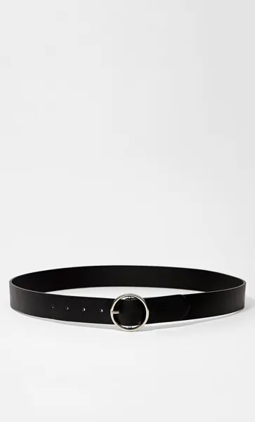 Stradivarius Базовый Ремень С Круглой Пряжкой Черный 80