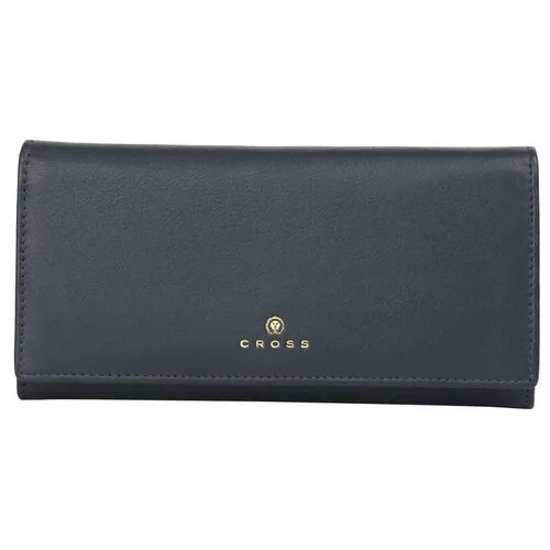 Кошелёк Cross Monaco Navy, кожа наппа, гладкая, цвет тёмно-синий, 20 x 11 x 2,5 см