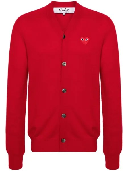 Comme Des Garçons Play шерстяной кардиган с логотипом, красный