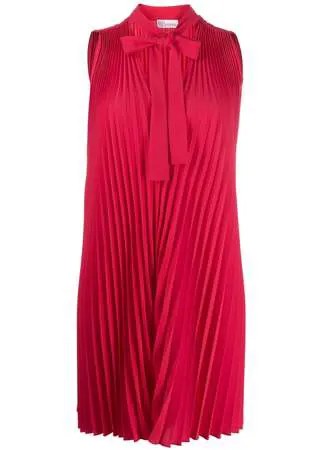 RED Valentino плиссированное платье с бантом