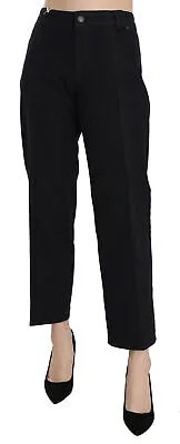 GALLIANO Джинсы Черные укороченные джинсовые брюки прямого кроя с высокой талией s. W34 Рекомендуемая розничная цена 500 долларов США