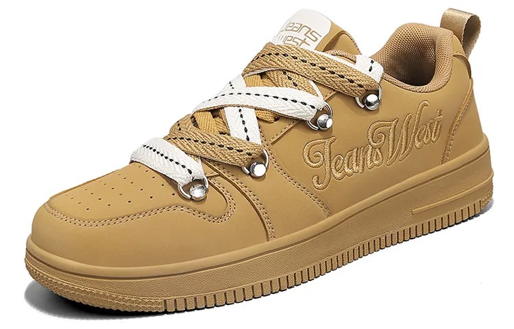 Кроссовки JEANSWEST Skateboarding Shoes Unisex Low-top, хаки