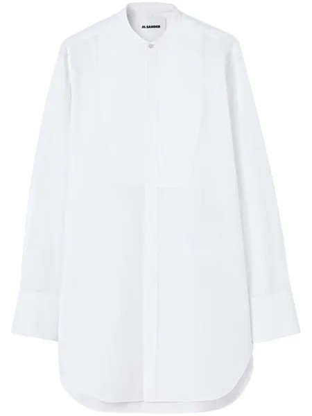 Jil Sander рубашка без воротника, белый