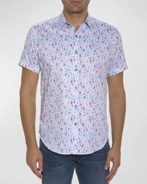 Мужская рубашка Carlyle с коротким рукавом Robert Graham