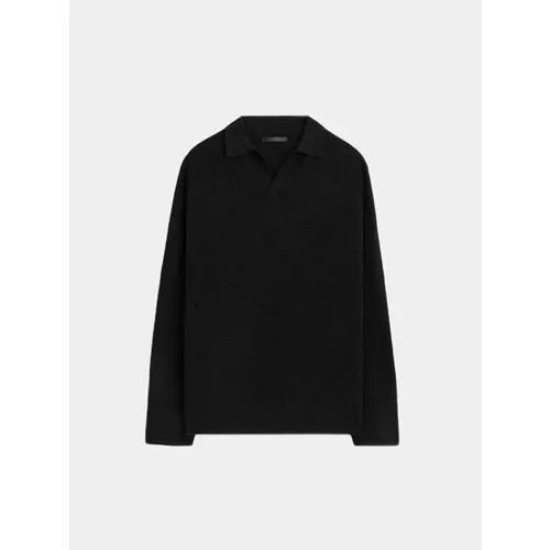 Поло Stampd Stampd Ribbed Knit LS, размер S, черный