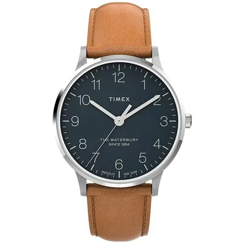 Наручные часы TIMEX Waterbury TW2U97200, коричневый, серебряный