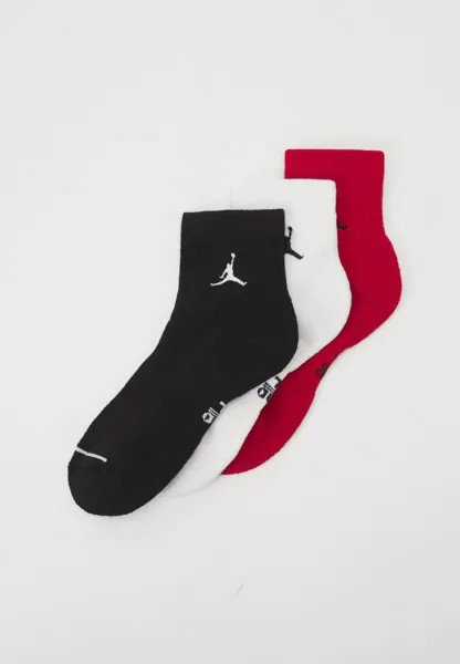 Спортивные носки EVERYDAY ANKLE 3 PACK Jordan, черный/белый/спортивный красный