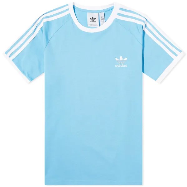 Футболка Adidas 3 Stripes T-Shirt, цвет Semi Blue Burst