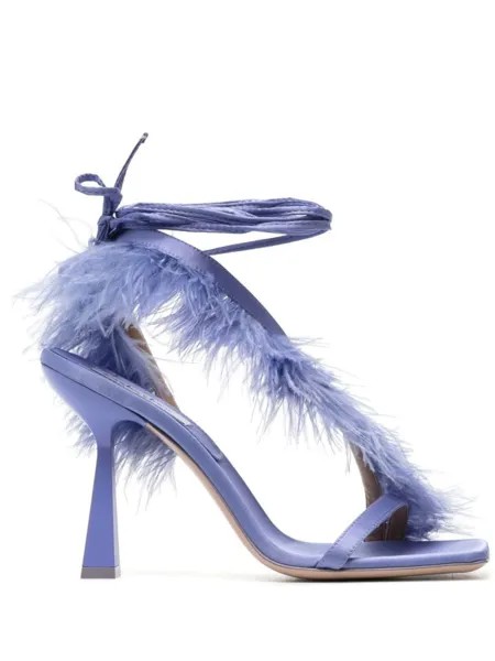 Sebastian Milano босоножки Marie A. 110 с перьями, фиолетовый