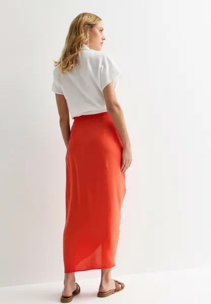 Юбка с запахом SARONG MIDI New Look, красный