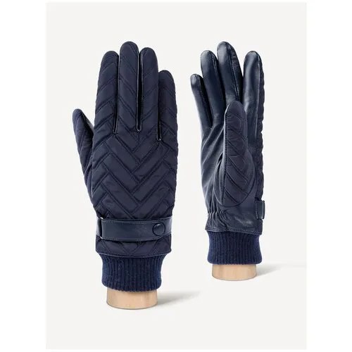 Перчатки LABBRA, демисезон/зима, натуральная кожа, размер 10, синий
