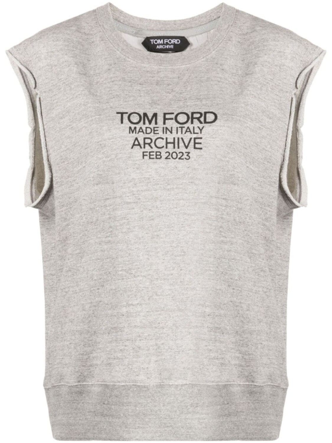TOM FORD шелковая футболка с логотипом, серый
