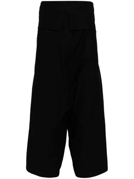 Yohji Yamamoto брюки с низким шаговым швом, черный