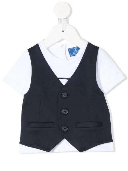 Fay Kids многослойная футболка с жилетом