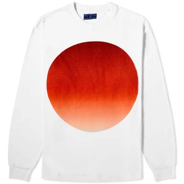 Футболка Blue Blue Japan Graduation Big Circle Slub Long Sleeve, цвет White & Red