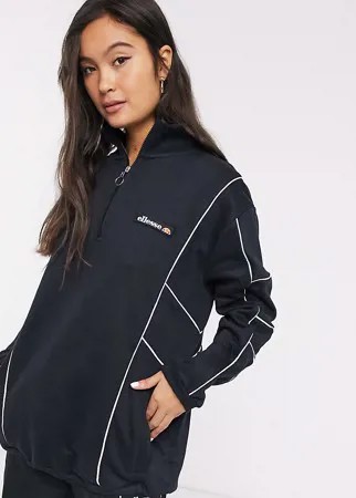 Спортивная куртка от комплекта с молнией и светоотражающей отделкой Ellesse-Черный