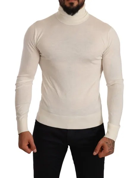 DOLCE - GABBANA Свитер кремового цвета, кашемировая водолазка, пуловер IT46/US36/S Рекомендуемая розничная цена: 1100 долларов США.